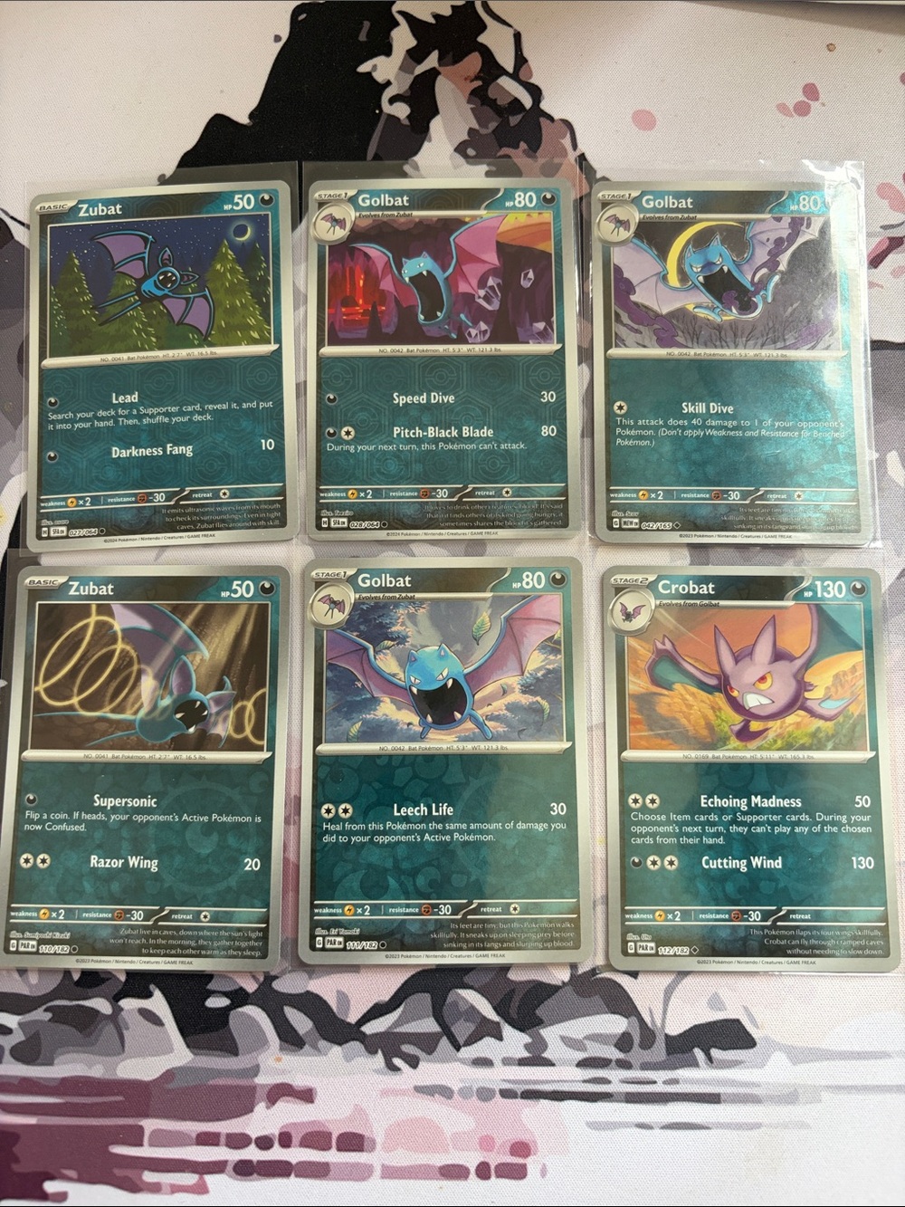Zubat Golbat & Crobat Pokémon Evolution Reverse Holo Card Lot 🦇 | 6 Card ✨5/$25
